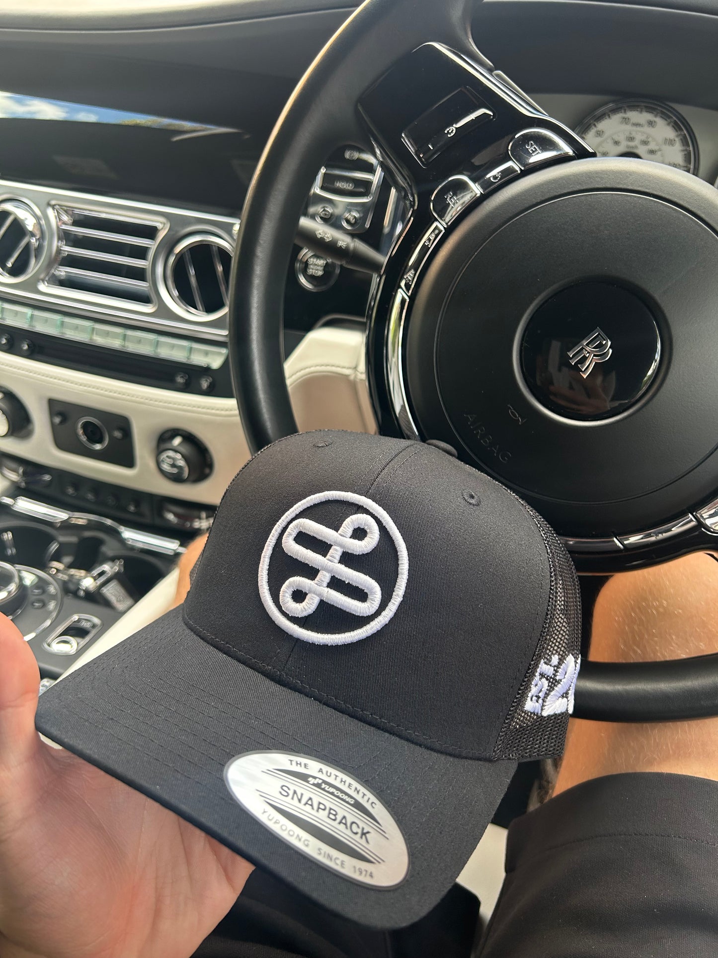 Essential Black/White Trucker Cap