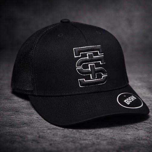 Black Varsity Trucker Cap